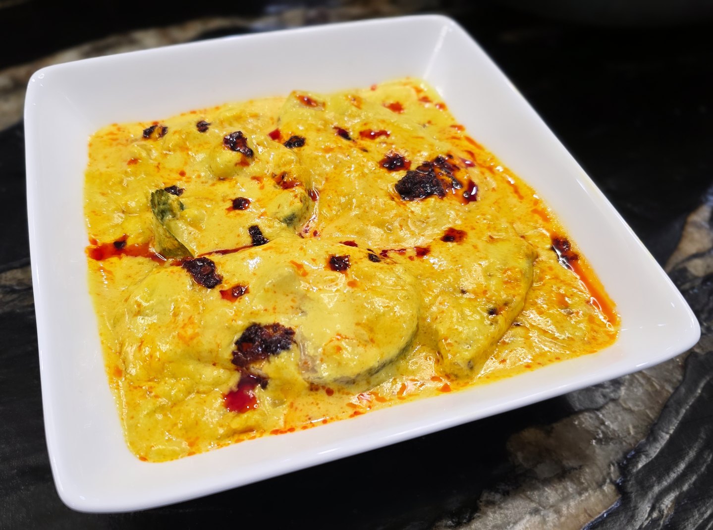 Coconut Saffron Poached Fish 